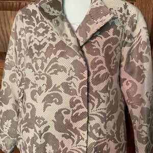 Coldwater Creek NWOT Womens Cream/Taupe Designer Jacket Size 8